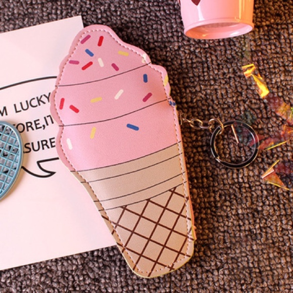 Ice cream cone coin purse